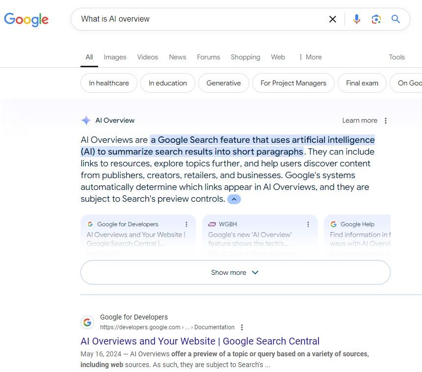AI overview